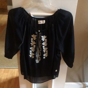 Hollister Sheer Navy Top